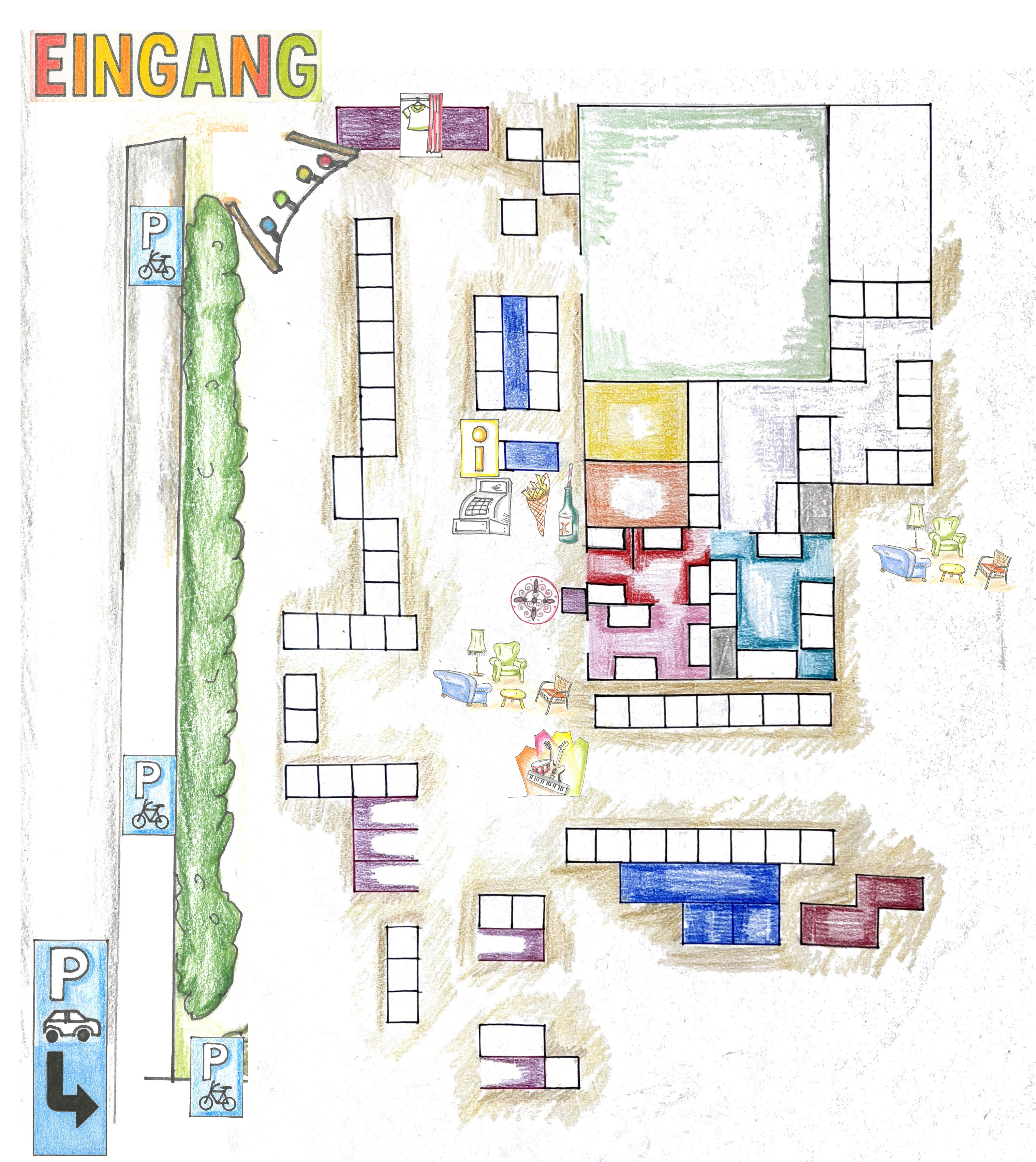 Nachtkleidermarkt-Grundriss