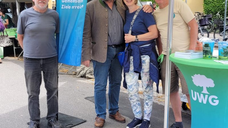 UWG auf dem Gröbenzeller Wochenmarkt