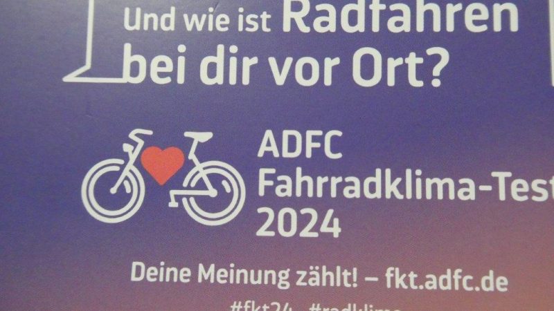 Noch bis zum 30.11 zählt eure Stimme: stimmt mit beim ADFC -Fahrradklimatest