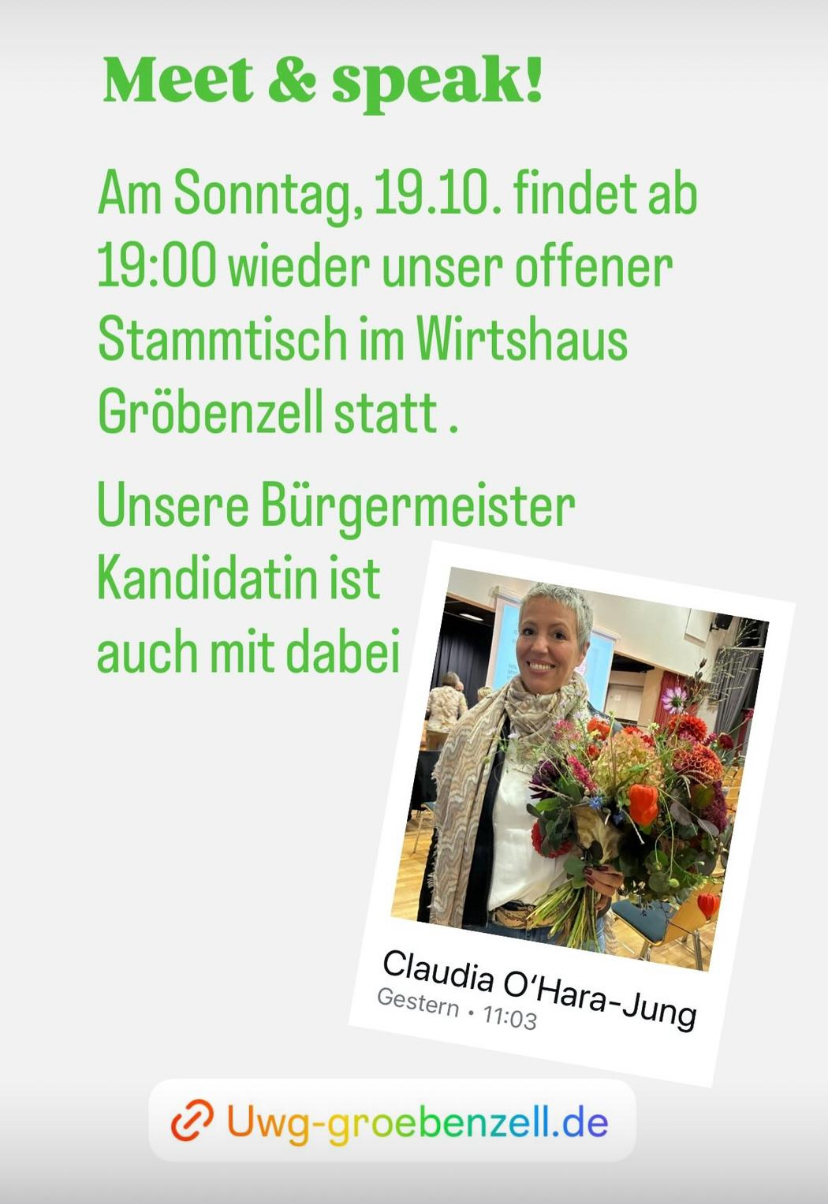 Einladung zum UWG-Stammtisch